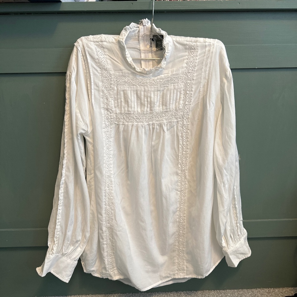 Ralph Lauren white lace blouse